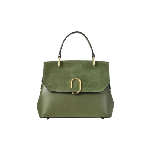 Le Parmentier Замша с кожаными вставками сумка через плечо сумка обычная женская зеленая