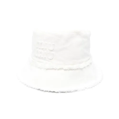 MIU MIU Женские Белые Панамы из хлопка