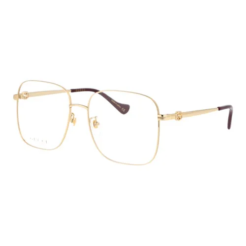 GUCCI Квадратные Оправы для Очков Женские Красно-коричневые