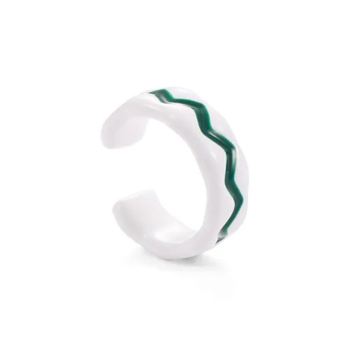 Kelanxi Сплав Кольца Женские Белый Зеленый Синий