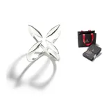 Распакованный четырехлистный женский кольцо + звезда подарочная коробка