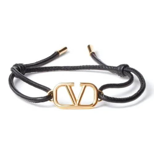 Valentino Brass Bracelets Черный Мужской