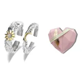 Солнце и Луна Пара Кольцо Tonghui + [Коробка «встреча»]