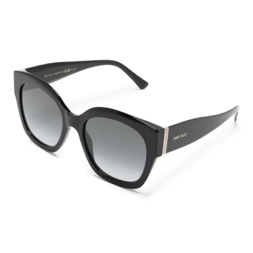 Jimmy Choo Ацетат Нерегулярной Формы Солнцезащитные Очки Женские Черные