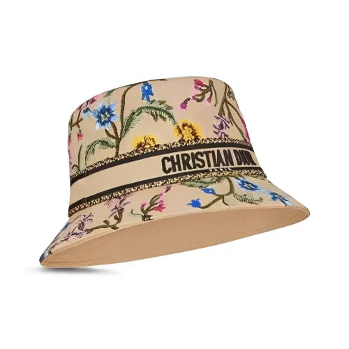 DIOR Cotton Bucket Hats Женские Желтые