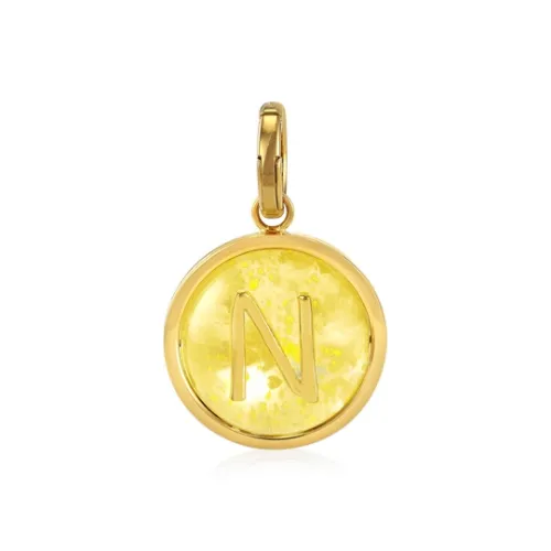 Burberry Смола PVC с золотым покрытием бронза шармы подвески женские желтый