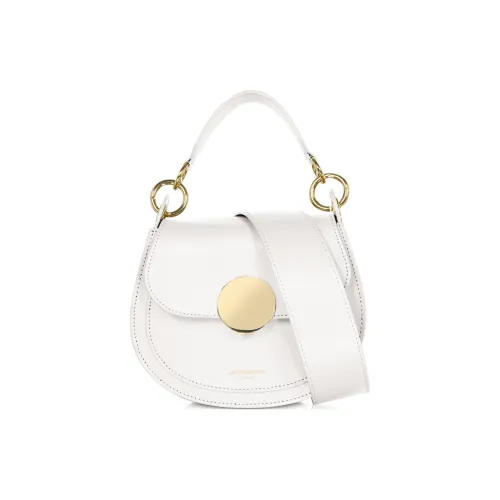 Le Parmentier Сумка из подлинной кожи теленка Портативная сумка через плечо Сумка на плечо Женская Белая