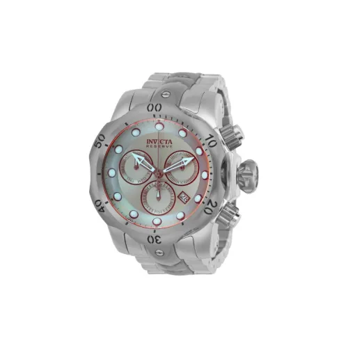 INVICTA Reserve Venom Collection Мужские часы Кварцевый механизм Ремешок из нержавеющей стали 53,7 мм Серый циферблат