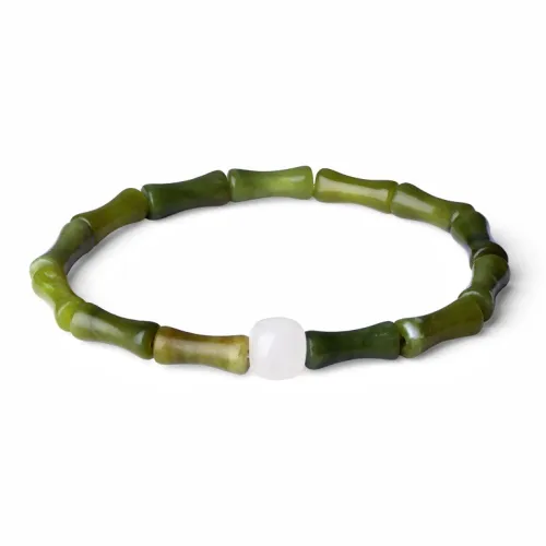 MUYAN Браслет из бусин из бамбука и смолы Унисекс