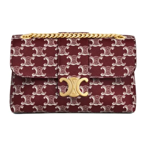 CELINE Кожа Сумка через плечо Женская Светлый Бордовый Красный