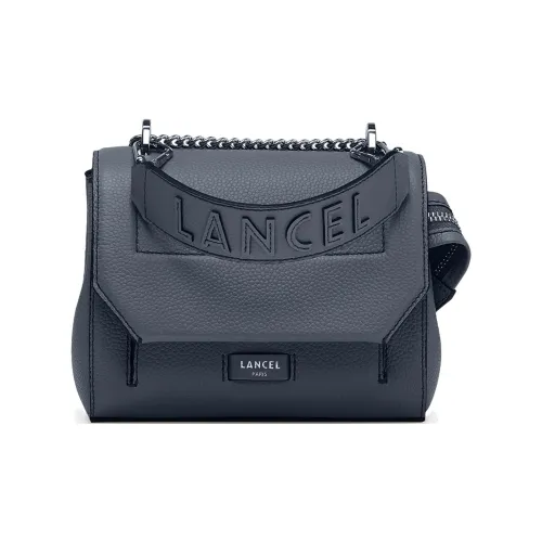 LANCEL GRAIN LEATHER Сумка через плечо Маленькая Женская Бензиновый Синий