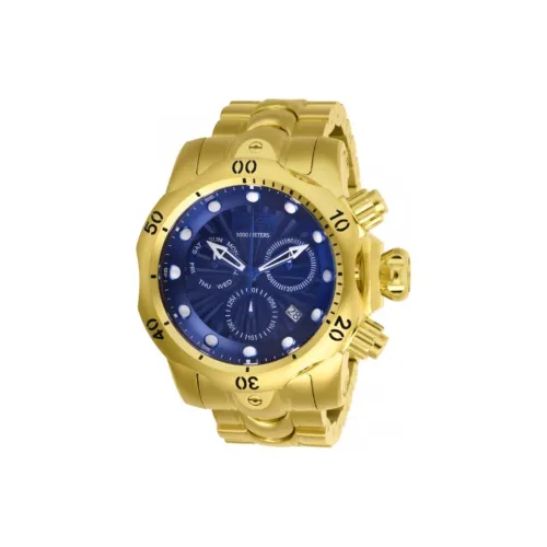 INVICTA Venom Collection Мужские часы Кварцевый механизм Ремешок из нержавеющей стали 53,7 мм Синий циферблат