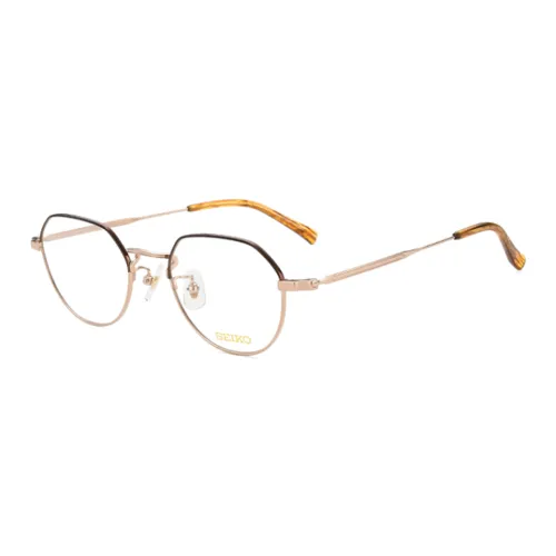 SEIKO Титан Материал Нерегулярная форма Очки с диоптриями Унисекс Золотой
