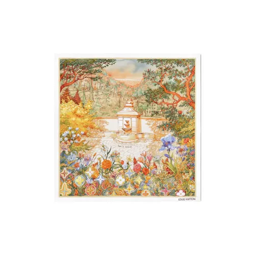 LOUIS VUITTON Шарфы из шелка Тутовый женские желтые