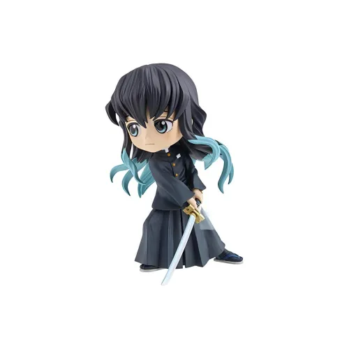 BANPRESTO QPOSKET Collection Demon Slayer Kimetsu No Yaiba Muichiro Tokito II Чиби Фигурки Черный Зеленый