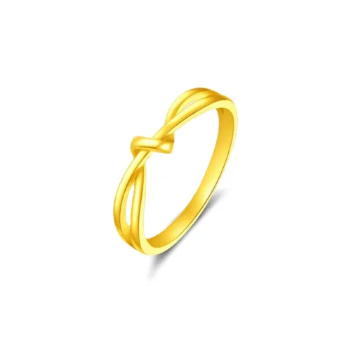 MUYAN Медное кольцо с скрученным узлом женское