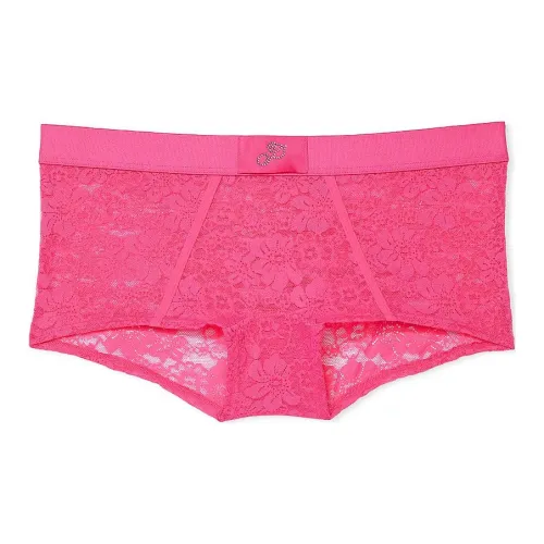 Victoria's Secret Розовый Wink Логотип Boyshort Panty Кармин Розовый Нижнее белье Женские 1 Пачка Розово-рубиновый