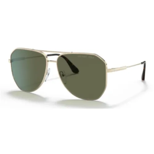 PRADA Aviator Солнцезащитные очки Мужские Золотые