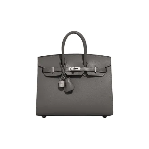 HERMES Birkin Madame Кожа Сумка Женская 0L Grismeyer Дождевой Облачный Серый