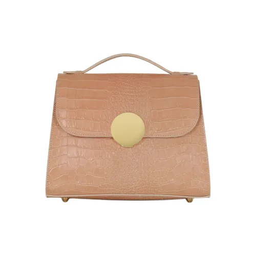 Le Parmentier Тисненая Телячья Кожа Сумка через плечо Сумка Обычная Женская Телесного цвета