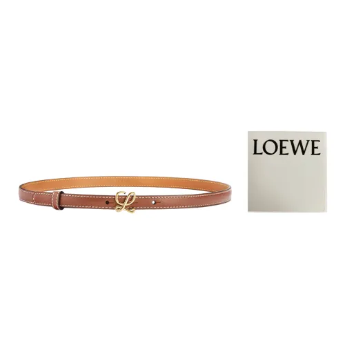 LOEWE Коровья кожа Ремни Коричневый Коробка Женские