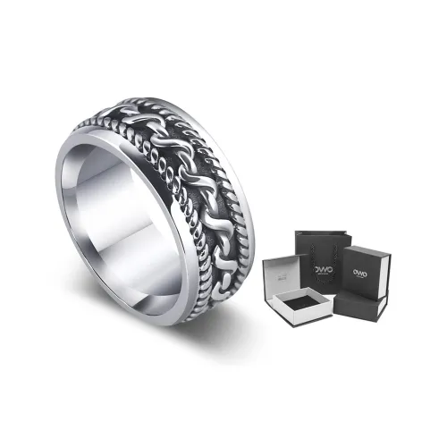 OWO Кольца из титанового стального серебра мужские