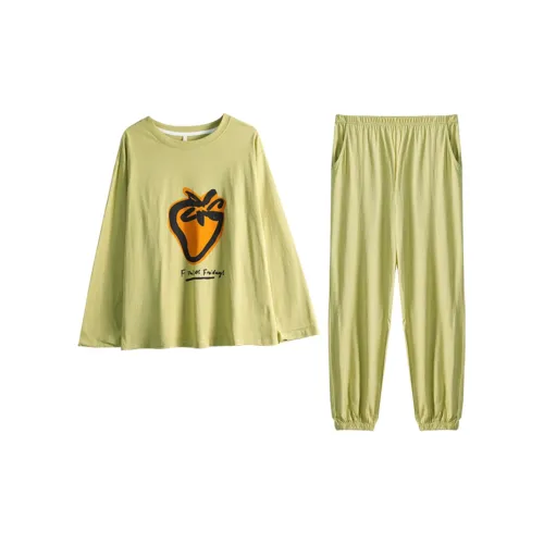 Dorame Pajama Комплект Женский Фруктовый Зеленый