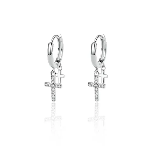 CANHUI Сплав Крест Серьги-гвоздики Мужской