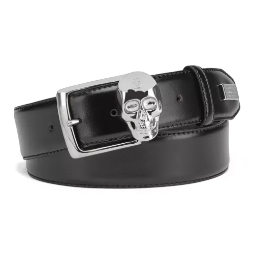 PHILIPP PLEIN Ремни из коровьей кожи, черные, мужские