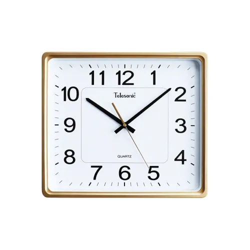 TELESONIC 2024 Механизм с плавным ходом секундной стрелки Eco Friendly Пластиковый настенный часы Унисекс Белый циферблат