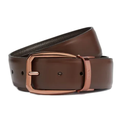 Ermenegildo Zegna Кожаные ремни Коричневый/Черный Мужской