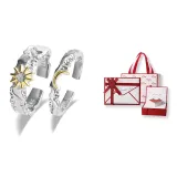 Солнце и Луна Пара Кольцо + [Любовное Сердце Подарочная Коробка]