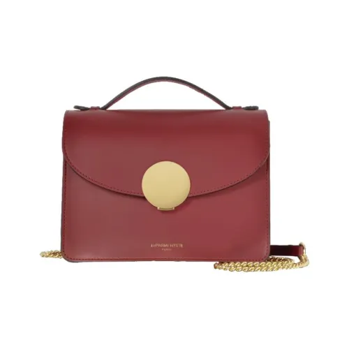 Le Parmentier Телячья кожа Портативная Сумка через плечо Сумка на плечо Стандартная Женская Бордовая