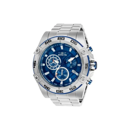 INVICTA Aviator Collection Мужские часы Кварцевый механизм Ремешок из нержавеющей стали 52 мм Синий циферблат