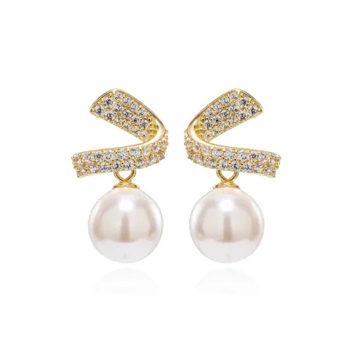 QLADY Серьги-гвоздики из стерлингового серебра 925 пробы женские