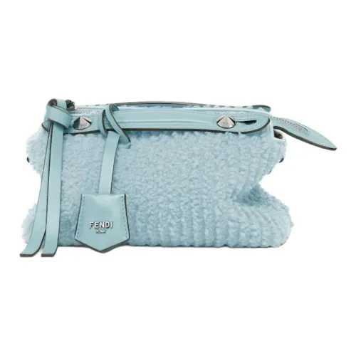 FENDI By The Way Series Овчина Телячья Кожа Сумка через плечо Сумка Мини Женская Светло-синяя