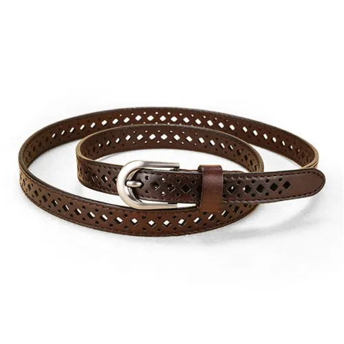 Youyoulan Модный Пуговица Стиль Минималистичный Trend Ремни из коровьей кожи Унисекс Длина 3,7 см