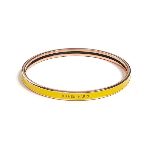 HERMES Эмаль Браслеты Женские Желтые