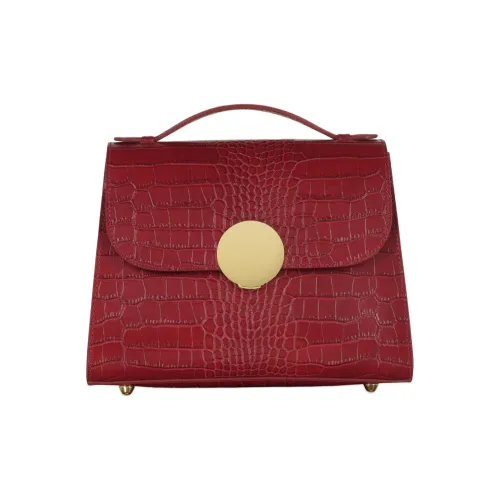 Le Parmentier Тисненая Телячья Кожа Сумка через плечо Сумка Обычная Женская Красная