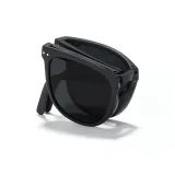 Чёрная оправа, чёрные линзы B02