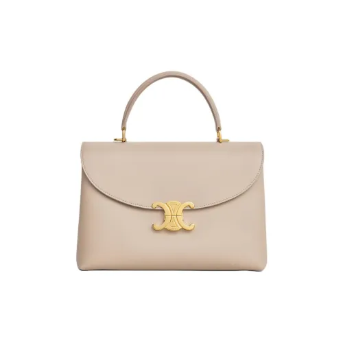 CELINE Nino Телячья кожа Сумка через плечо Средний Женский Светлый Бежевый