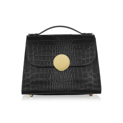 Le Parmentier Тисненая Телячья Кожа Сумка через плечо Сумка Обычная Женская Черная