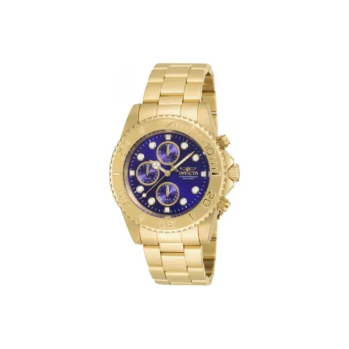 INVICTA Pro Diver Collection Мужские часы Кварцевый механизм Ремешок из нержавеющей стали 43,5 мм Синий циферблат