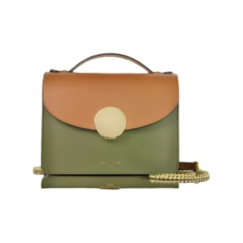 Le Parmentier Телячья кожа Сумка Сумка через плечо Сумка через плечо Стандартная Женская Карамель и Армейский зеленый