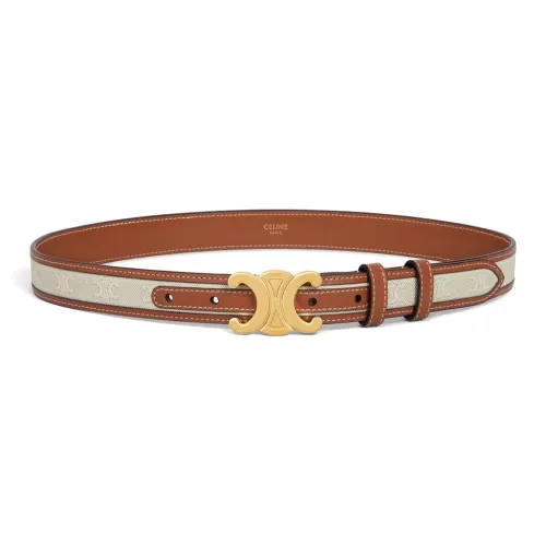 CELINE Коровья кожа ткань металл кожа ремни женский коричневый ширина 2,5 см