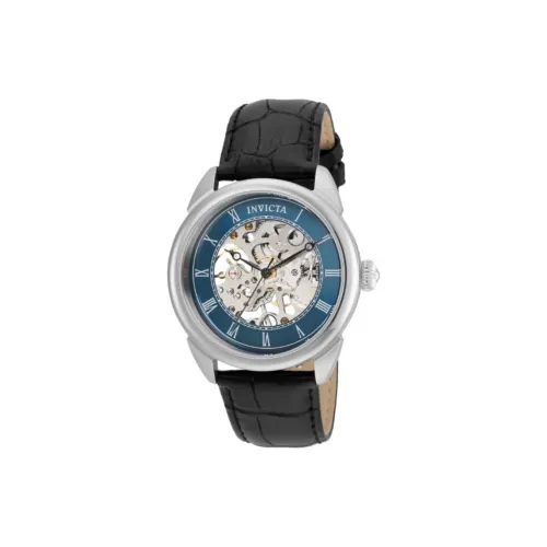 INVICTA Specialty Collection Мужские часы Механический механизм Кожаный ремешок 42 мм Синий циферблат Часы для мужчин