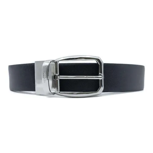 Ermenegildo Zegna Ремни из коровьей кожи Черный/Темно-коричневый Мужской
