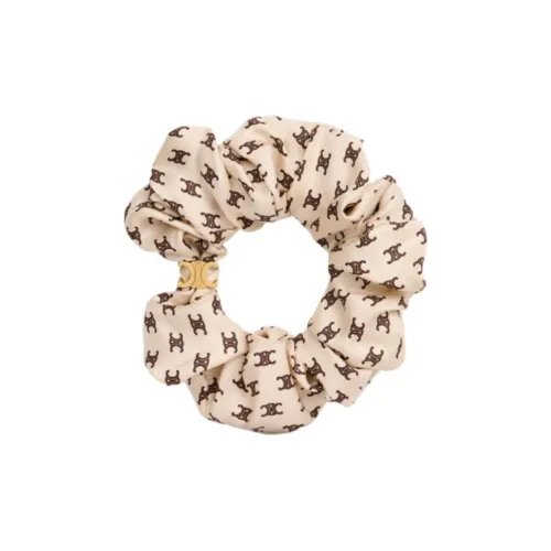 CELINE Шелк Тутовый Латунь Резинки для волос Спираль Женские Ванильный