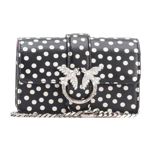 PINKO Love Bag Кожа Swallow Сумка Сумка через плечо Женская Черная