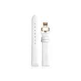 Топ Крупнозернистая текстура Коровья кожа-Белый-Розовое золото Двойной Пресс Застежка-бабочка